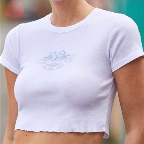 Brandy Melville Tops Brandy Melville Heaven Sent Angel Crop Top Xs Poshmark Brandy Melville Tops Brandy Melville Heaven Sent Angel Crop Top Xs Poshmark